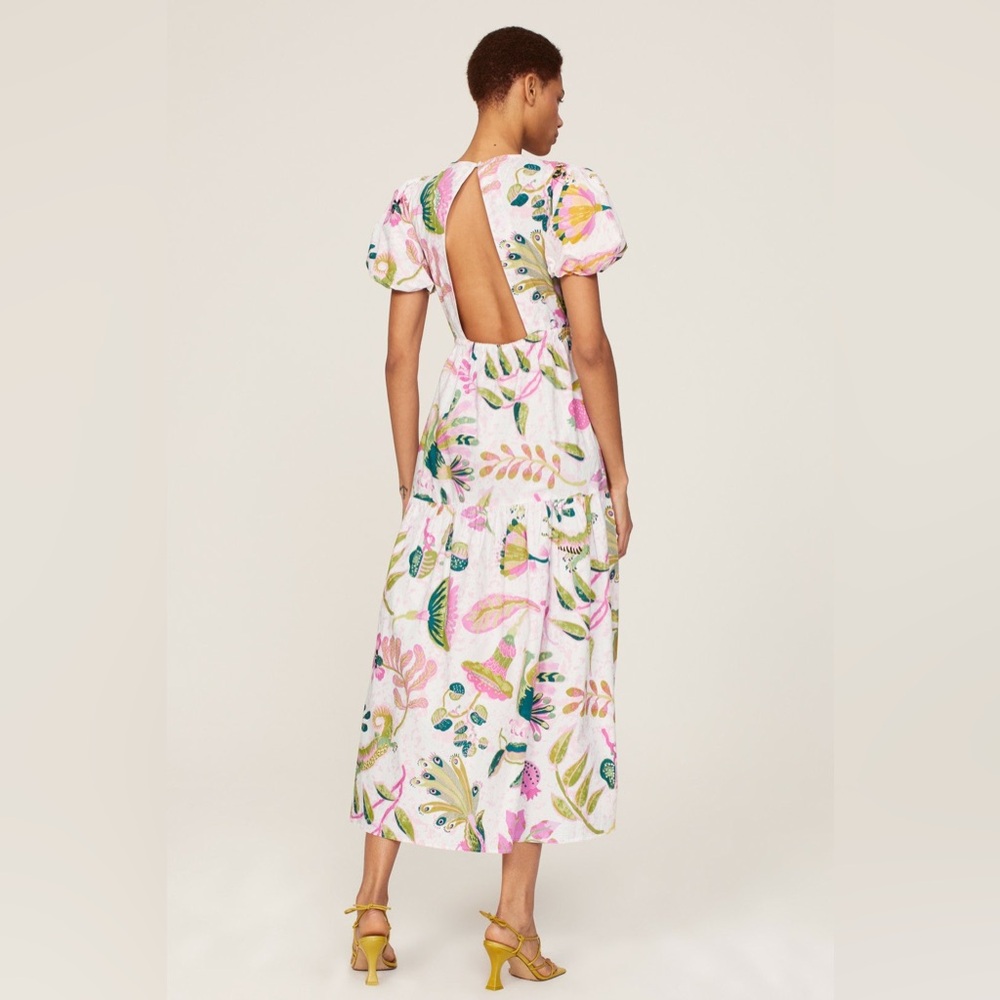 Banjanan Pink and Green Floral Dress - Picture 3 of 9